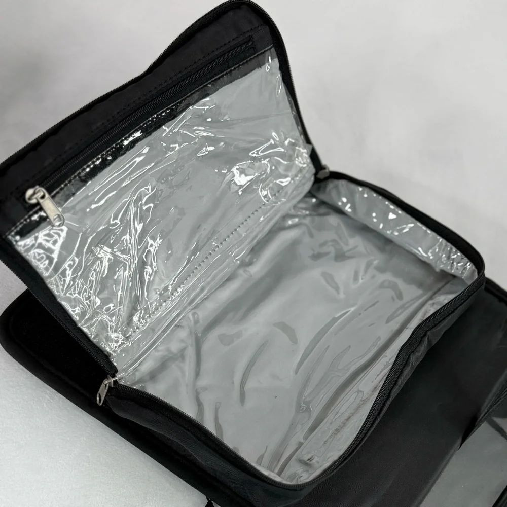 Makeup Mirrored Travelon Brush Makeup Portable Vanity Compact Toiletry‎ Black